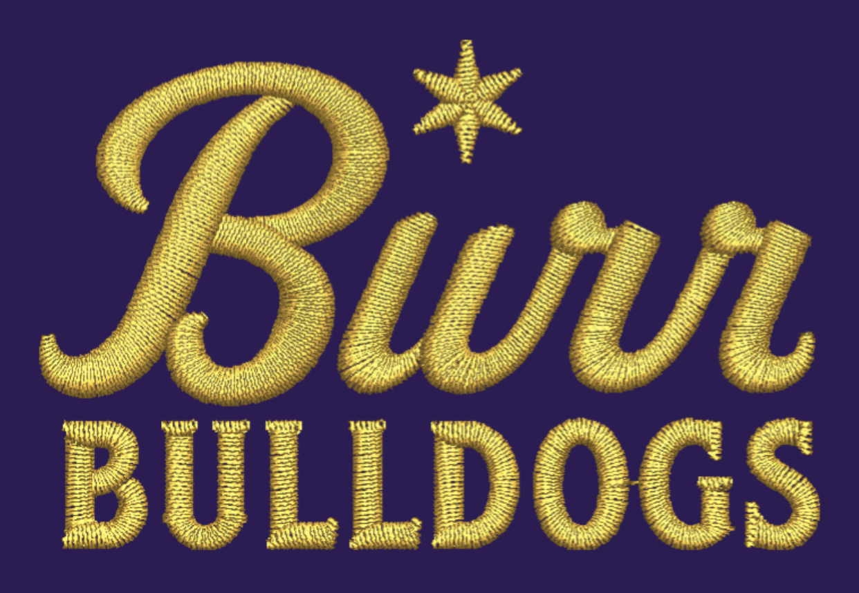 Burr Bulldogs Embroidered Pom Pom Hat