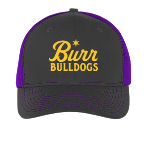 Burr Bulldogs Trucker Hat - Charcoal/Purple