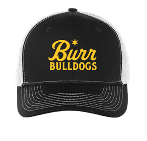 Burr Bulldogs Trucker Hat - Black/White