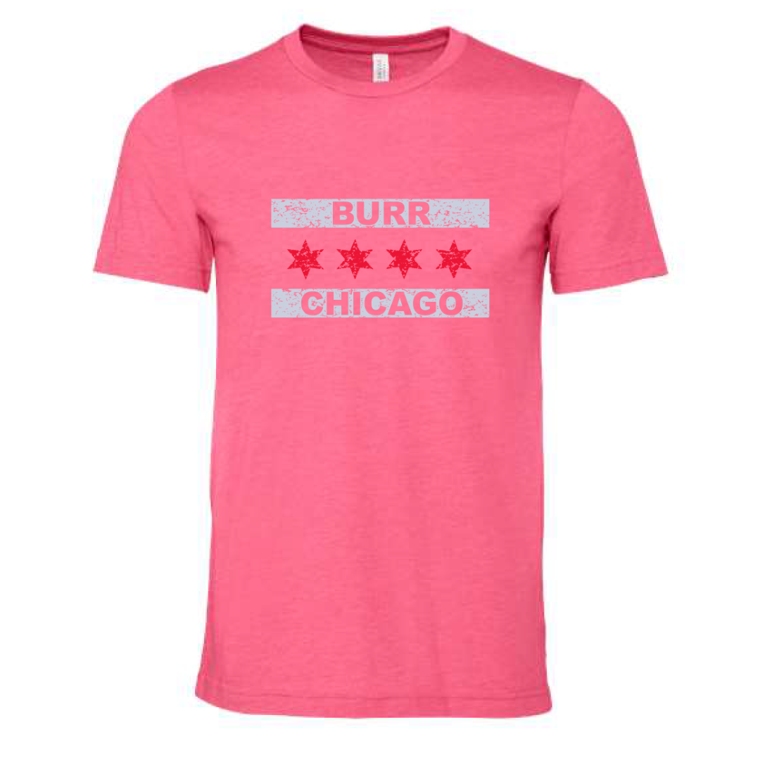 "Burrbie" Chicago Flag Adult Unisex T-shirt